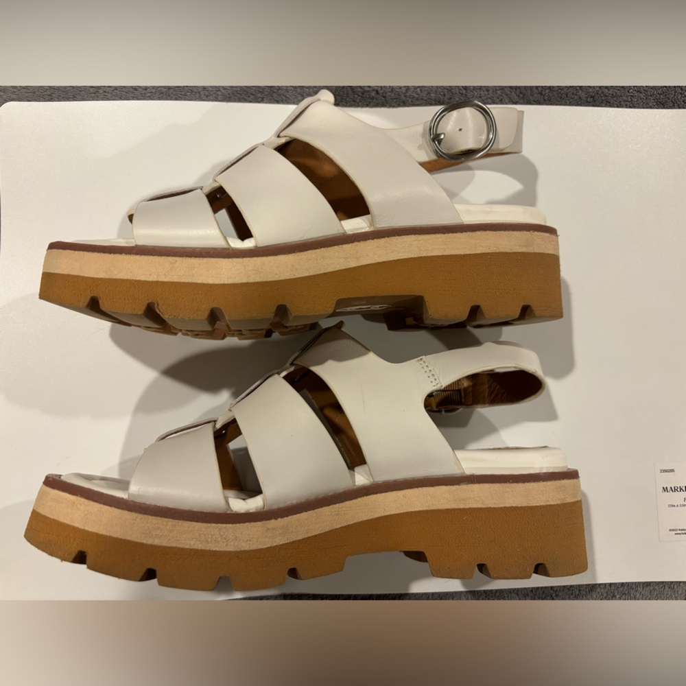 White Platform Sandals (Sofft brand)